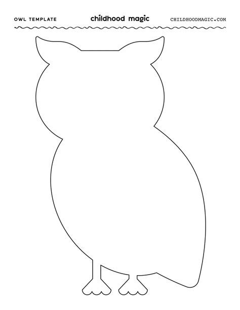 Cut Out Free Printable Owl Template
